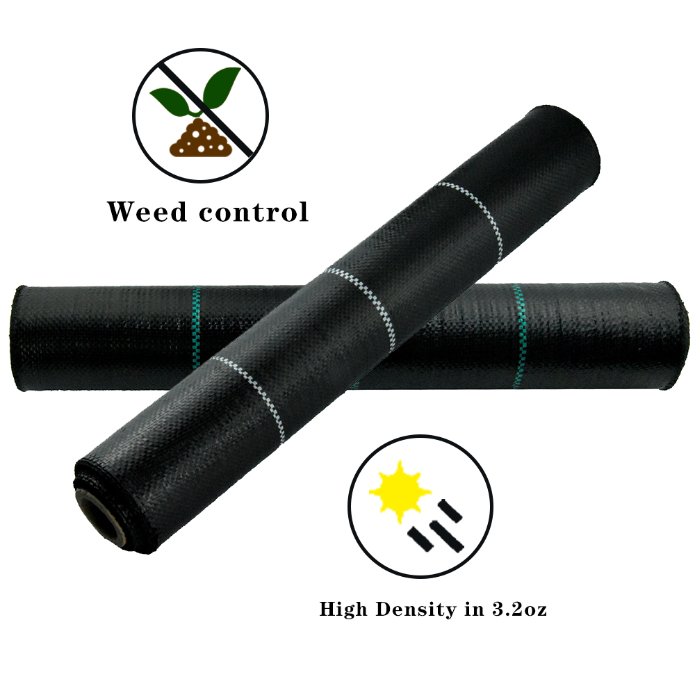 PP Black Weed Control Mat Anti-grass Ground Cover for Garden Greenhouse