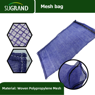 PP Leno Blue Mesh PE Plastic Packaging Net Bags for Vegetable