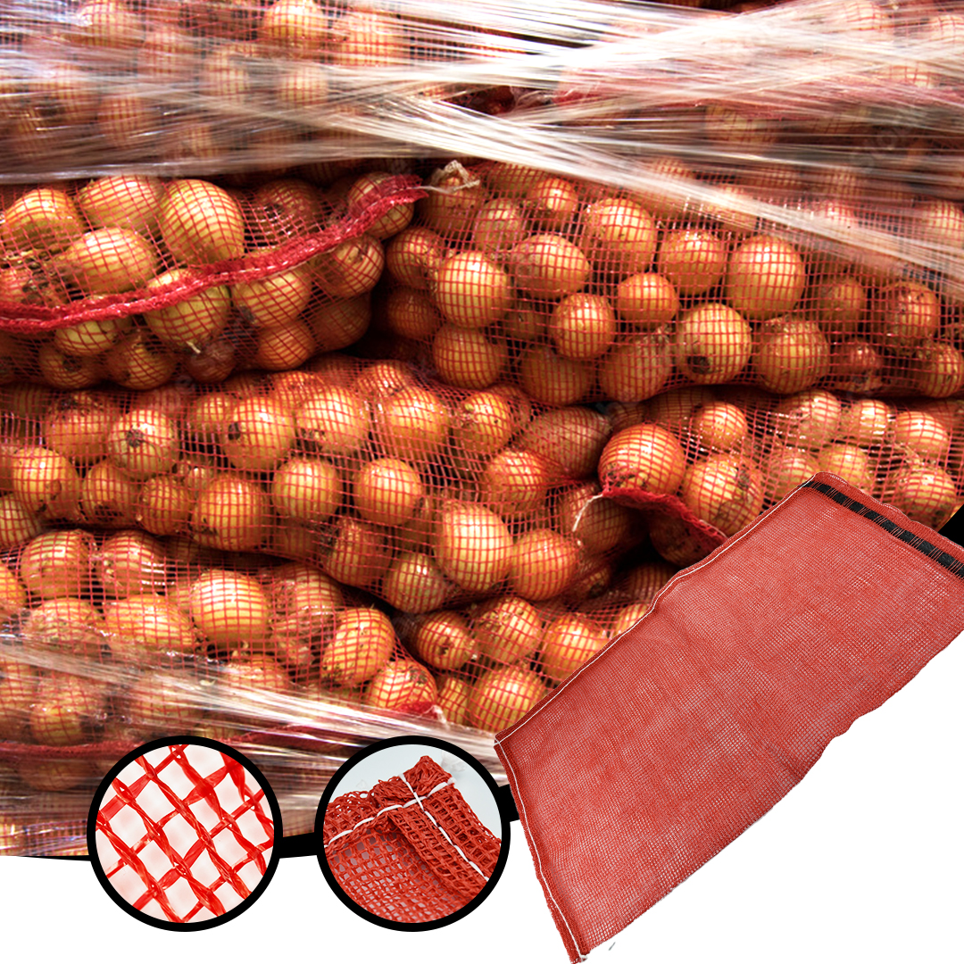50kg Red Mesh Bag Woven Polypropylene PP Leno Onion Mesh Bag