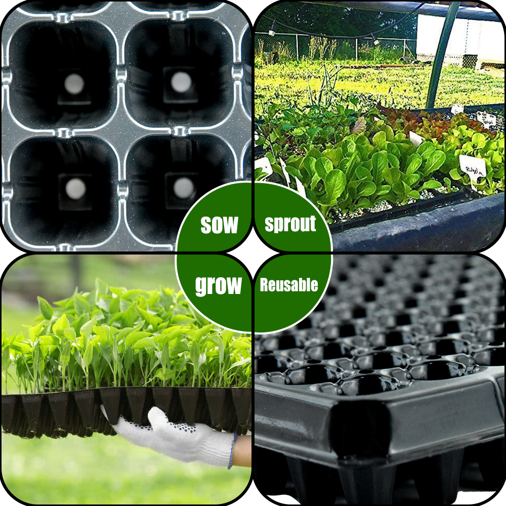 PP Material Seedling Tray Garden Vegetable Planting Pot Horticulture Seed Starter Grow Tray